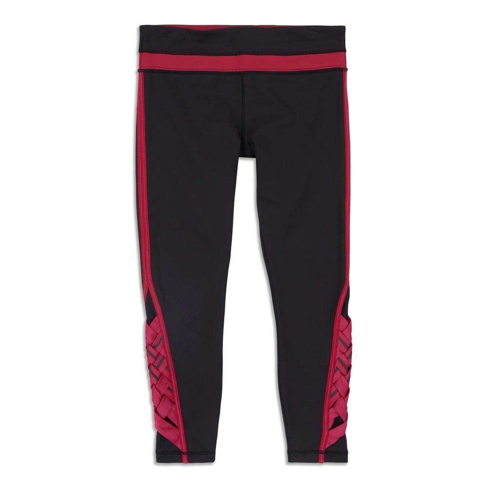 Lululemon Women's‎ Base Pace Leggings Size 6 Black Pink